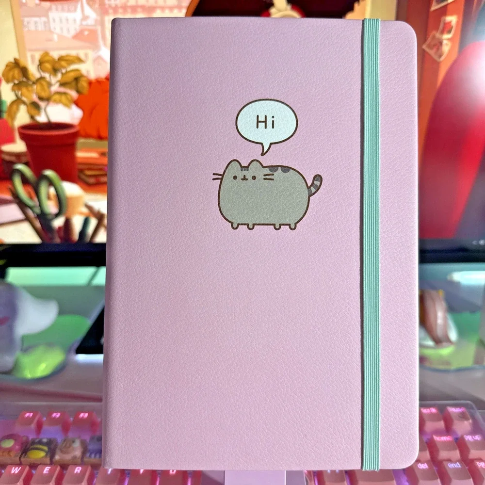 Pusheen Notebook Hi Pink Lined Journal Diary 160 Pages 2025 Casebound Elastic